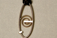 Colgante Ovalado Espiral Oro